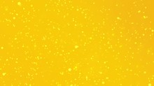 Beautiful Festive Golden Yellow Glitter Background With Flickering Colorful Light Particles.