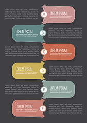 Aufkleber - Clean vector infographic background with six steps