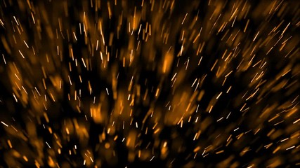 Wall Mural - Beautiful Golden Glitter Flying in Alpha Channel