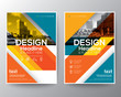 © kraphix - Red and Orange diagonal line Brochure annual report cover Flyer template layout