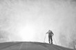 Ski touring in harsh winter conditions