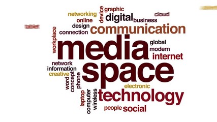 Sticker - Media space food animated word cloud.