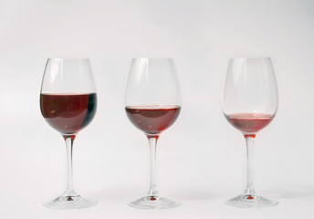 three glasses of wine