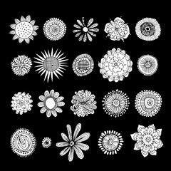 Sticker - Flowers collection, sketch for your design