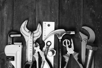 Poster - Hand tools background