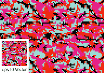 Wall Mural - camouflage pattern, vector