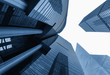 © upslim - Business office skyscrapers. View from down.