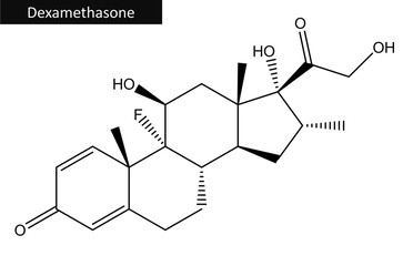 Wall Mural - Molecular structure of Dexamethasone