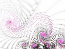 Smooth Light Pink Fractal Spirals, Digital Artwork For Creative Graphic Design