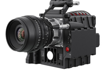 Canvas Print - Camera video black camcorder, close view. 3D rendering