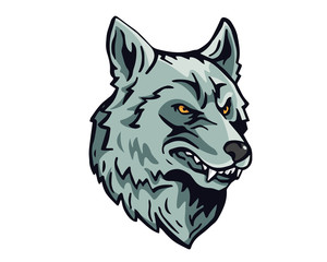 Sticker - Angry Dog Breed Character Logo - Siberian Husky