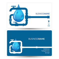 Wall Mural - Business card for repair plumbing