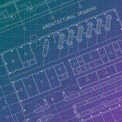 Wall Mural - Architectural drawing. Architectural plan in vector.