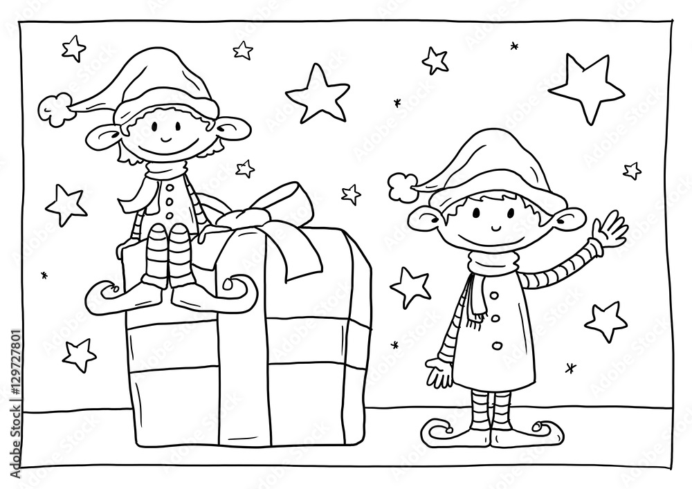 Ausmalbild Wichtel - Stock - GamesAgeddon