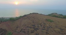 Ruins Of Fort Chapora. Goa State, India. Aerial