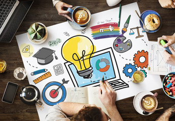 Wall Mural - inspiration aspiration sources data idea ideas concept