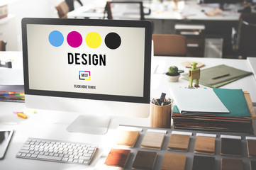 Wall Mural - cmyk ink design graphics creativity concept