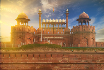 Fototapete - The Red Fort located in New Delhi, India.