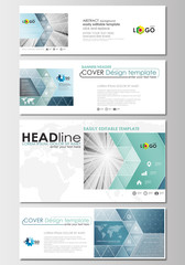 Wall Mural - social media and email headers set, modern banners. business templates. cover design template, flat 