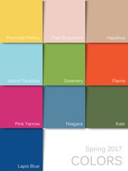 Wall Mural - Spring 2017 colors palette