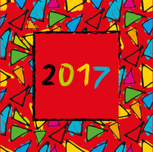 Spanish Calendar 2017 Template. Gaudi Pattern. Vector Pattern.