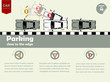 info graphic how to parking close to the edge,drive car concept
