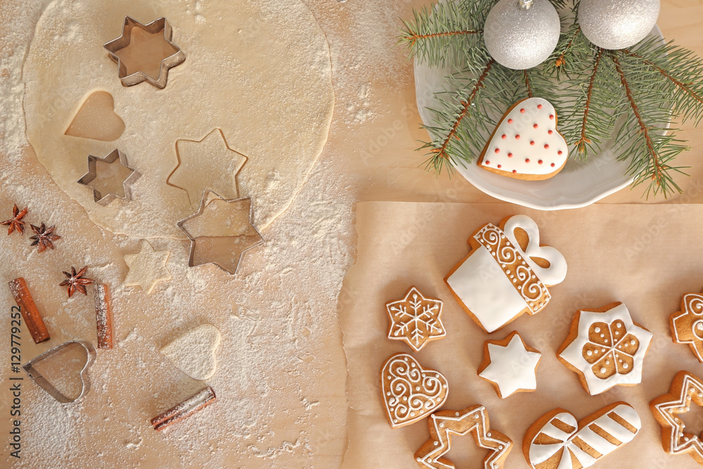 Preparation of Christmas cookies