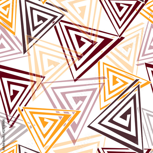 Nowoczesny obraz na płótnie Modern Seamless Triangle Pattern for Textile Design. Vector Background. Geometric Abstract Texture