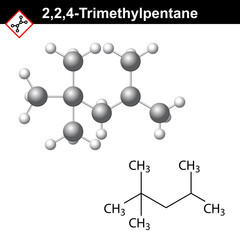 Wall Mural - Isoctane chemical structure