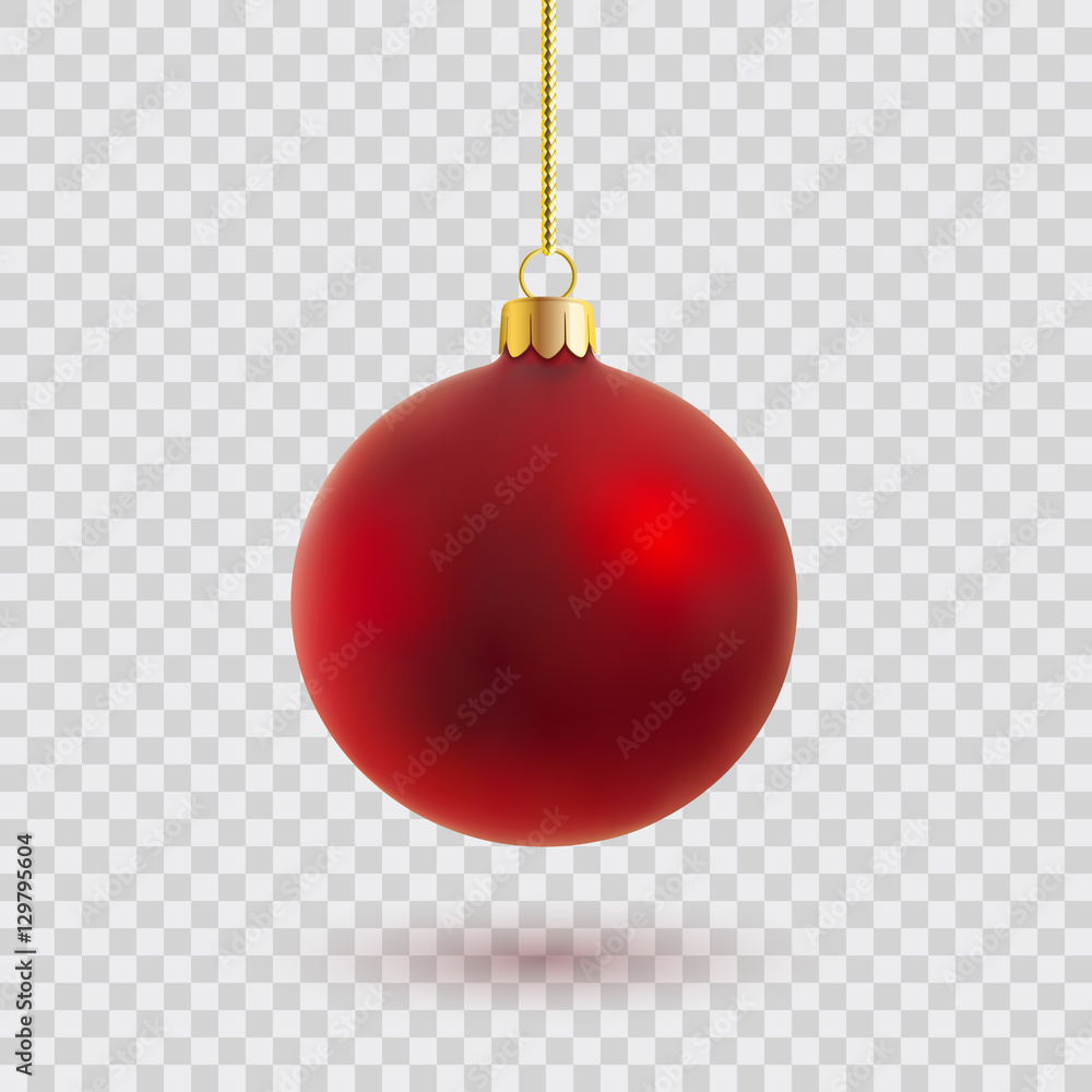 red christmas ball vector illustration Stock Vector | Adobe Stock