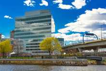 Modern Buildings In North Point Park And Charles River