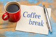 Coffee break napkin concept