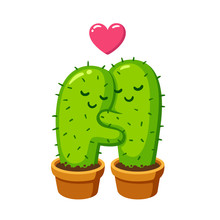 Cactus Hug Illustration