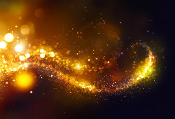Wall Mural - golden christmas and new year background