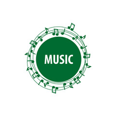 Sticker - vector logo music