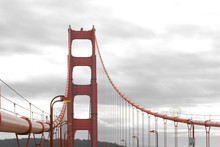 Golden Gate Bridge With Traffic