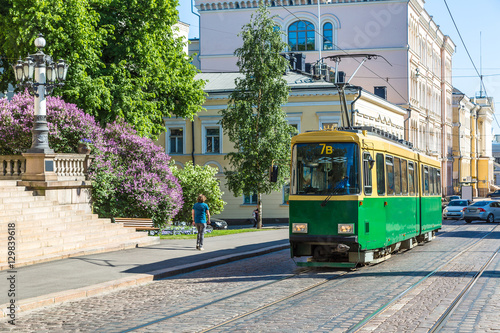 Zdjęcie XXL Transport publiczny, tramwaj w Helsinkach