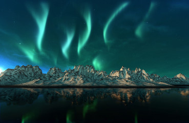 aurora borealis green northern lights
