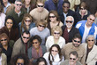 © moodboard - High angle view of happy multiethnic people wearing sunglasses