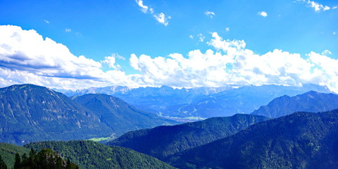 Canvas Print - Blick vom LABER a.d.Ammergauer Alpen / Wetterstein / Zugspitzmassiv ( Bayern ) 