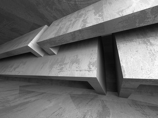 Abstract concrete empty dark room interior. Architecture backgro