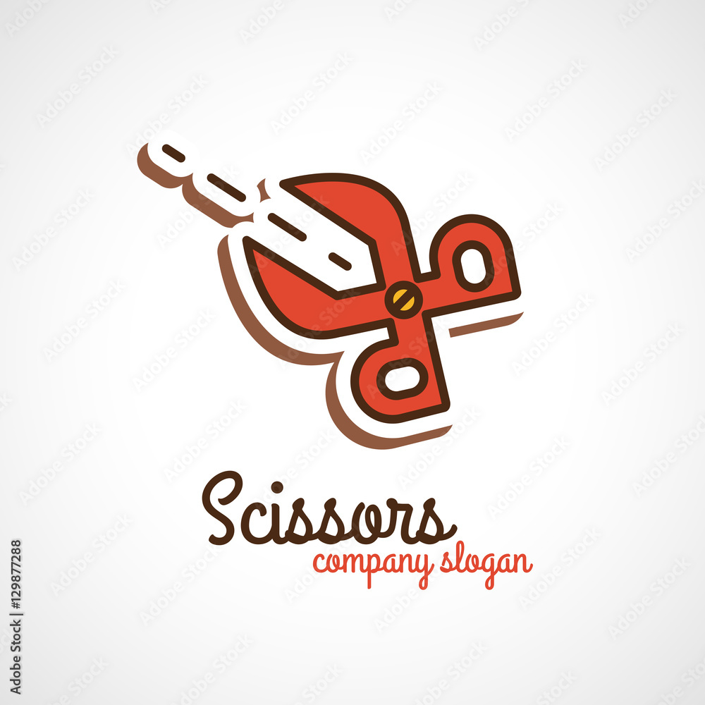 Logo scissors Stock Vector | Adobe Stock