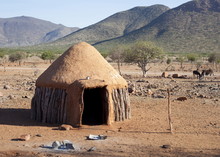 Traditional Mud-covered Dwelling In A Himba Village In The Kunene Region, Formerly Kaokoland, In The Far North Of Namibia 