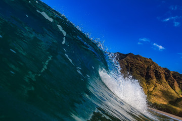 Wall Mural - blue ocean wave