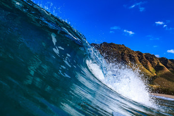 Wall Mural - ocean wave blue water