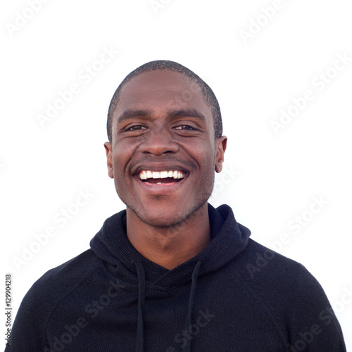 Cool Black Guy Laughing Against Isolated White Background Stock Photo Adobe Stock