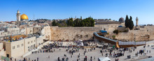 Jerusalem's Western Wall And Dome Of The Rock 