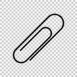 © fokas.pokas - Paper clip icon. Black icon on transparent background.
