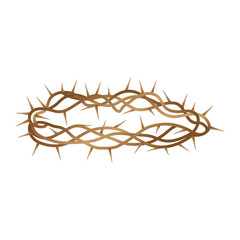 Crown of thorns isolated icon vector illustration design