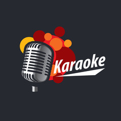 Wall Mural - vector logo karaoke